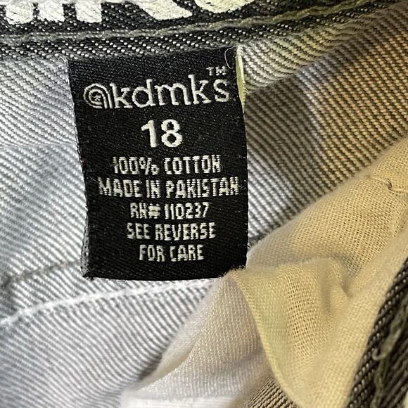 Akademiks Jeans Gray Baggy Wide Leg Skater Hip Hop Rap Streetwear Pants Size 18 - Picture 5 of 11